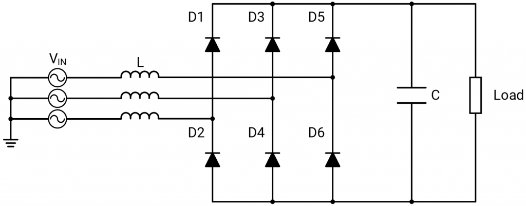 Passive Three-Phase, Full-Wave Rectifier